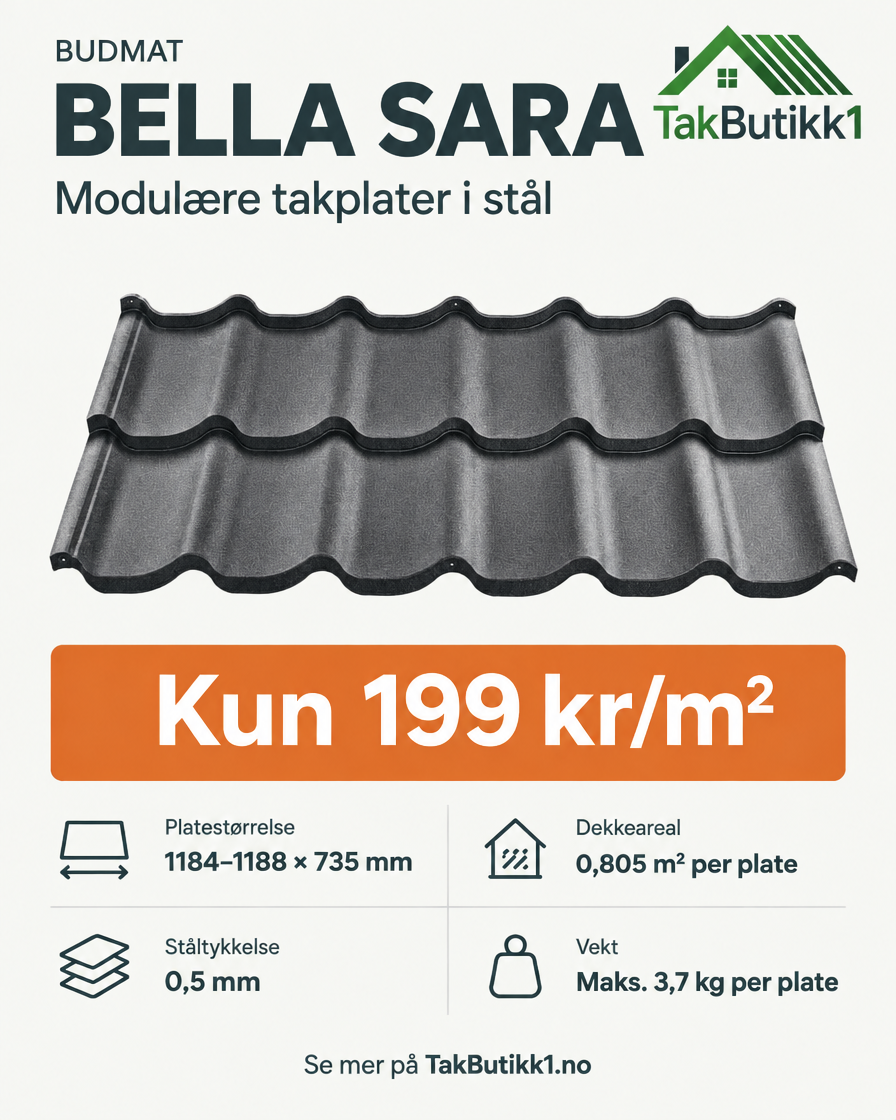 Bella Sara – 199 kr/m², TakButikk1