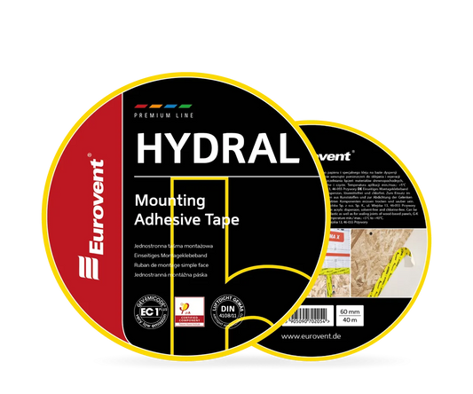 Eurovent® HYDRAL – innvendig tettingstape, 60 mm × 40 m
