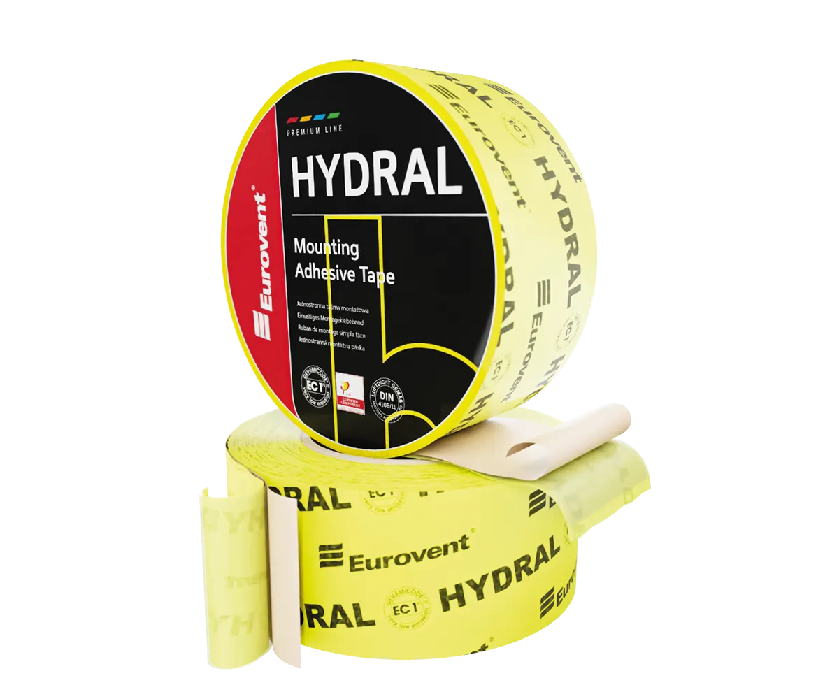 Eurovent® HYDRAL – innvendig tettingstape, 60 mm × 40 m